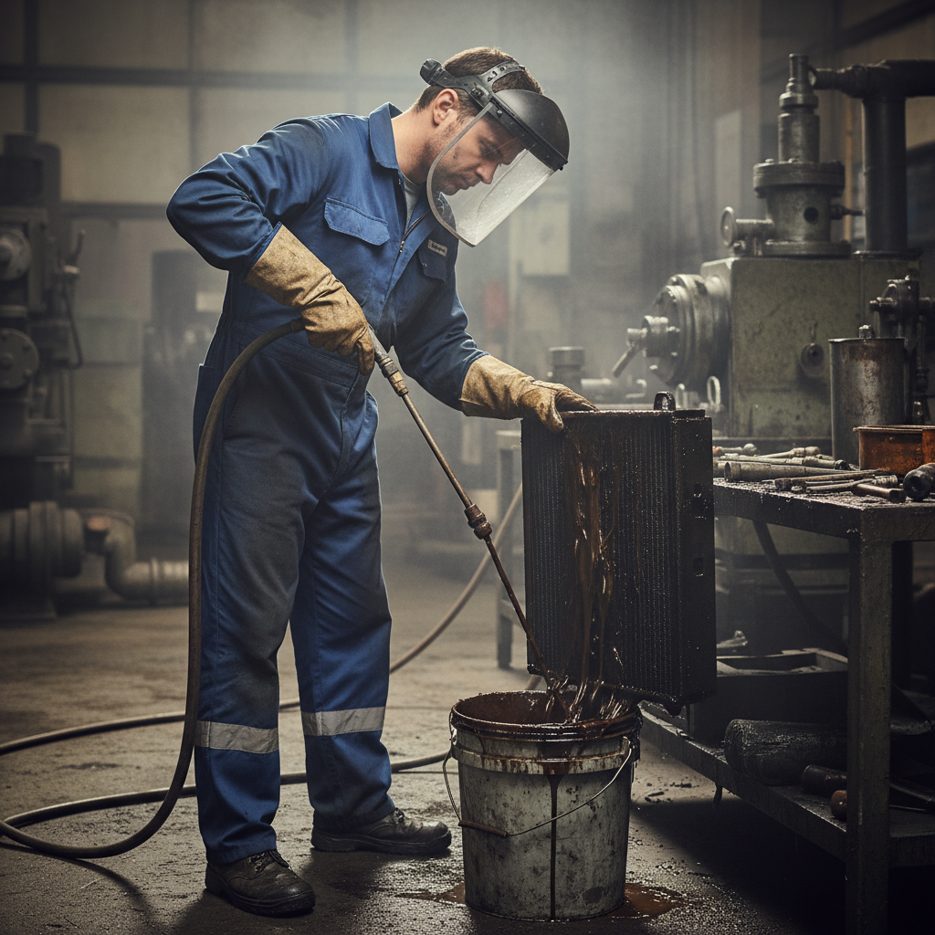 Power flushing service to clean heating system