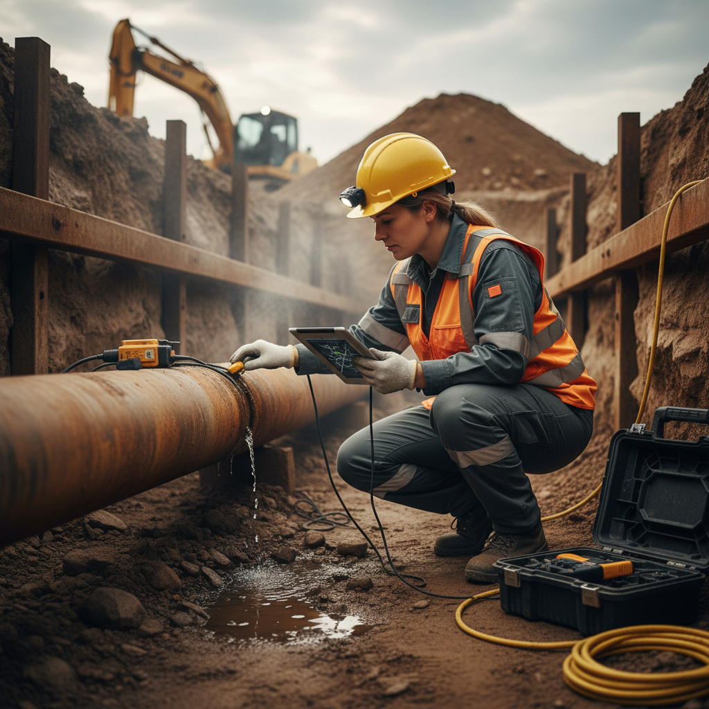 Damaged underground pipes