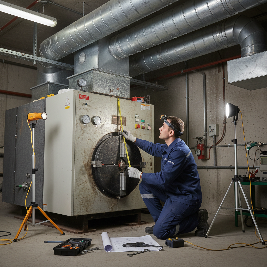 Boiler installation near landmark
