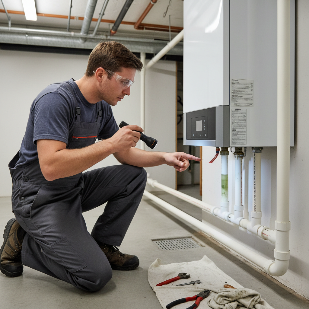 Condensing boiler service